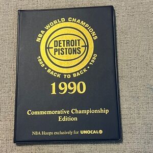 1990 Detroit Pistons NBA Hoops Unocal 76 Commemorative Championship Card Set
